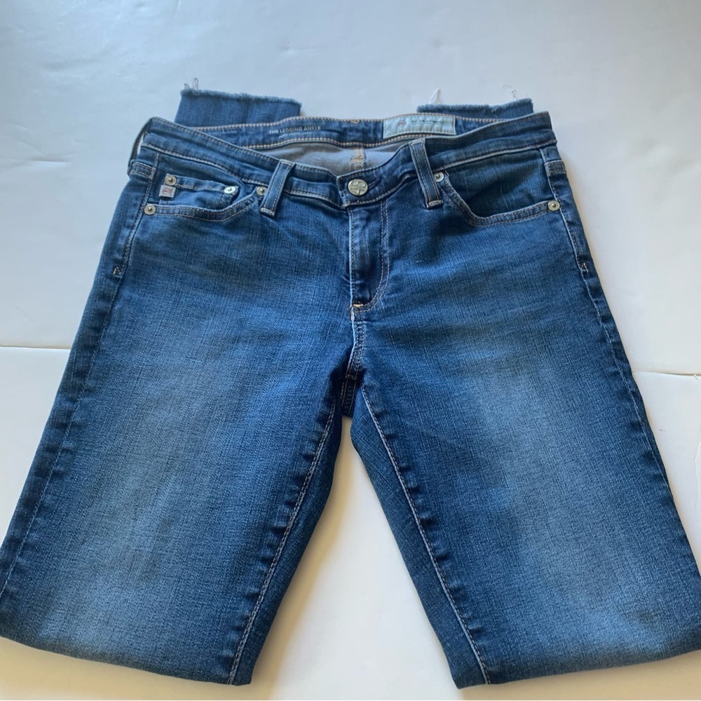 Ag Adriano Goldschmied Raw Hem Super Skinny Legging Ankle Jean - Sz 27